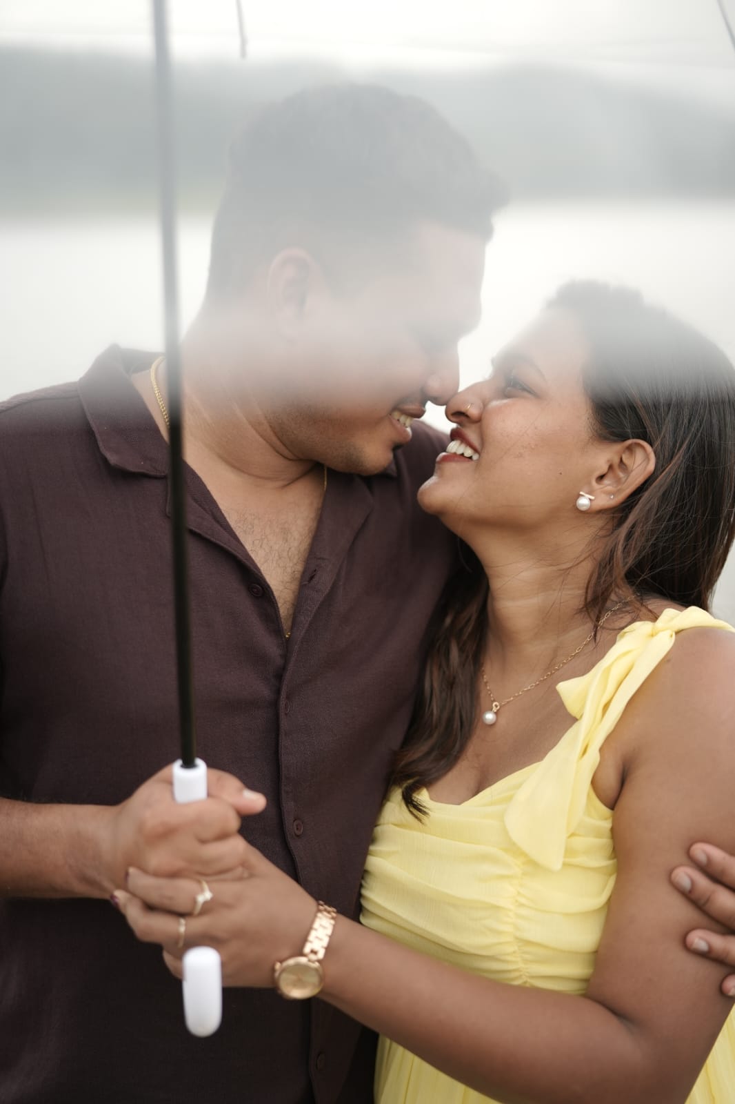 Shinoj and Akhila sharing a joyful moment