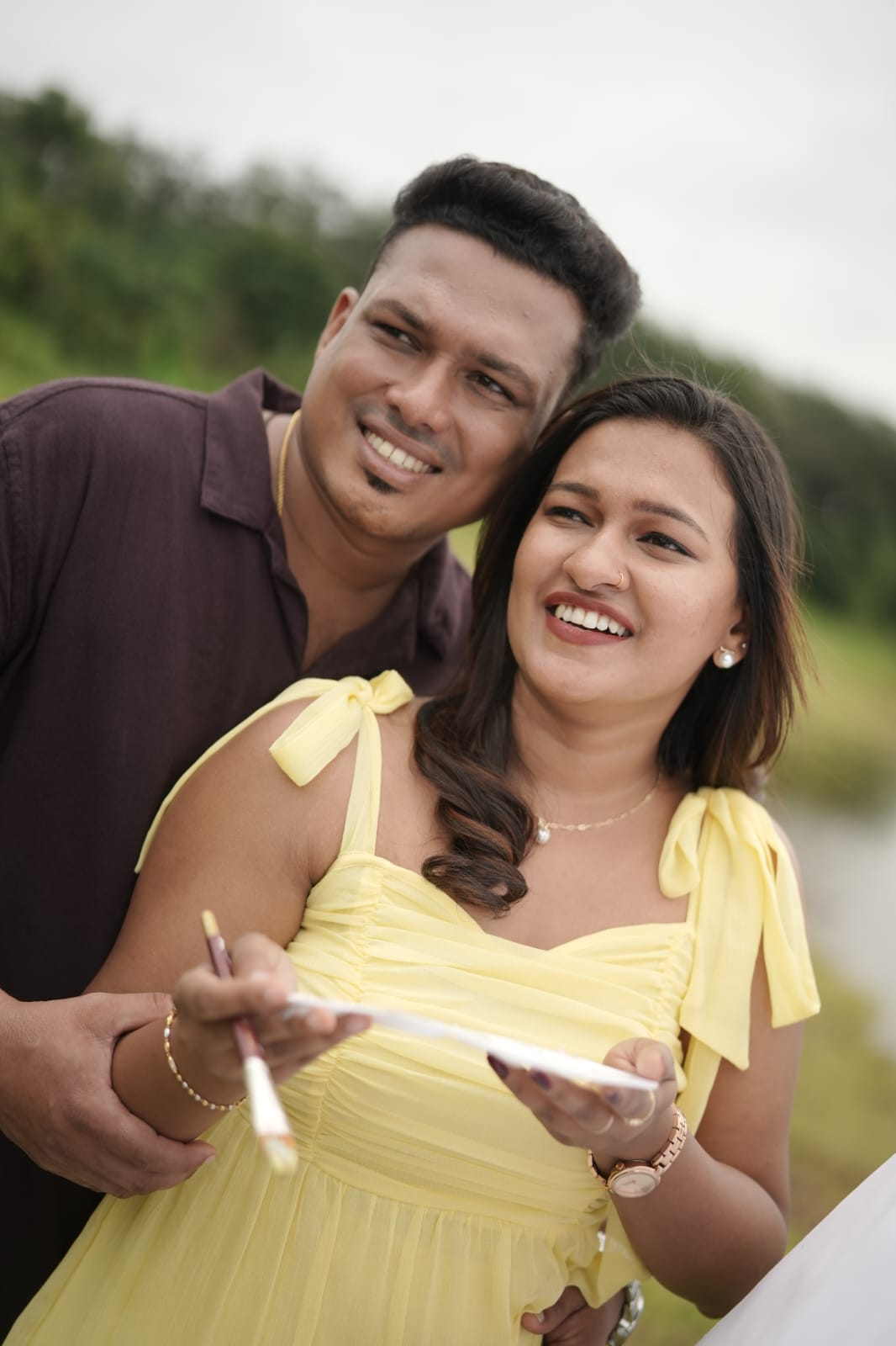 Shinoj and Akhila enjoying a quiet moment